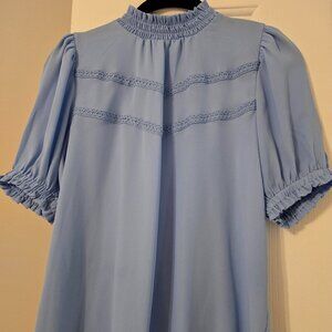 Womens XS Loft Light Blue Blouse